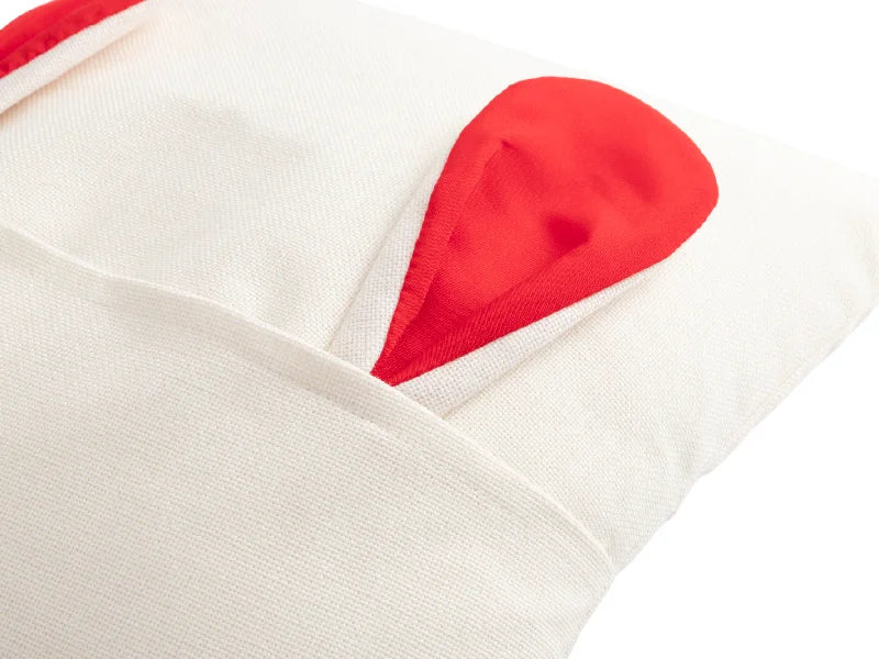 Sublimation Blanks Easter Bunny Pillow Cover(Red Ears, 40*40cm)
