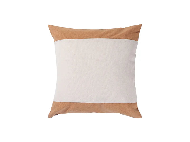 Sublimation Blanks Linen Stitching Cork Pillow Case (upper and lower cork stitching)