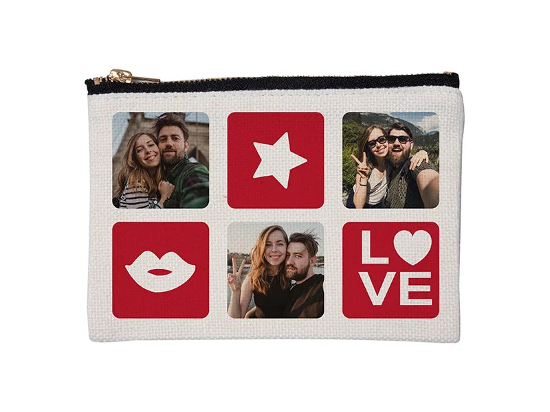 Sublimation Linen Coin Purse w/ Keyring (10*15cm)