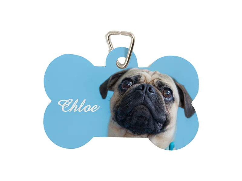 Sublimation Aluminum Double Sided Printing Bone Shape Pet Tag (5.1x3.4cm)