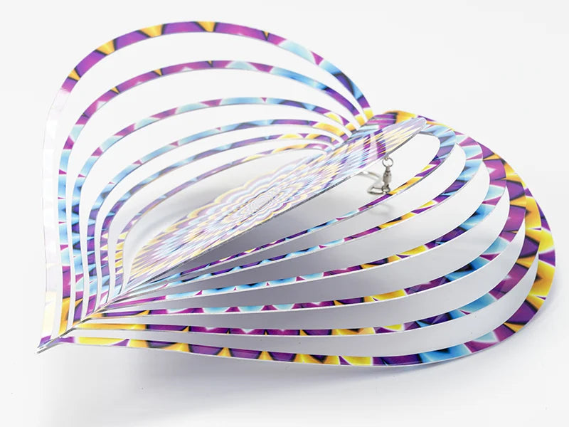Double-Sided Sublimation Blanks Aluminium Wind Spinner (Heart, 10 inch)