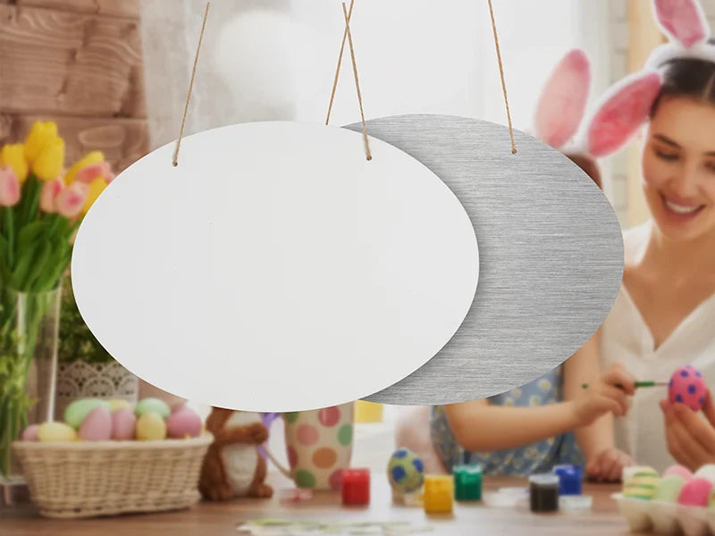 Sublimation Blank Aluminum Door Hanger (Oval)