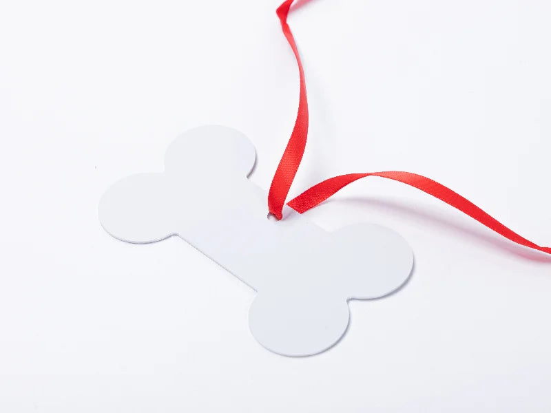 Sublimation Blank Metal Dog Bone Shape Ornament (6*9.8cm)