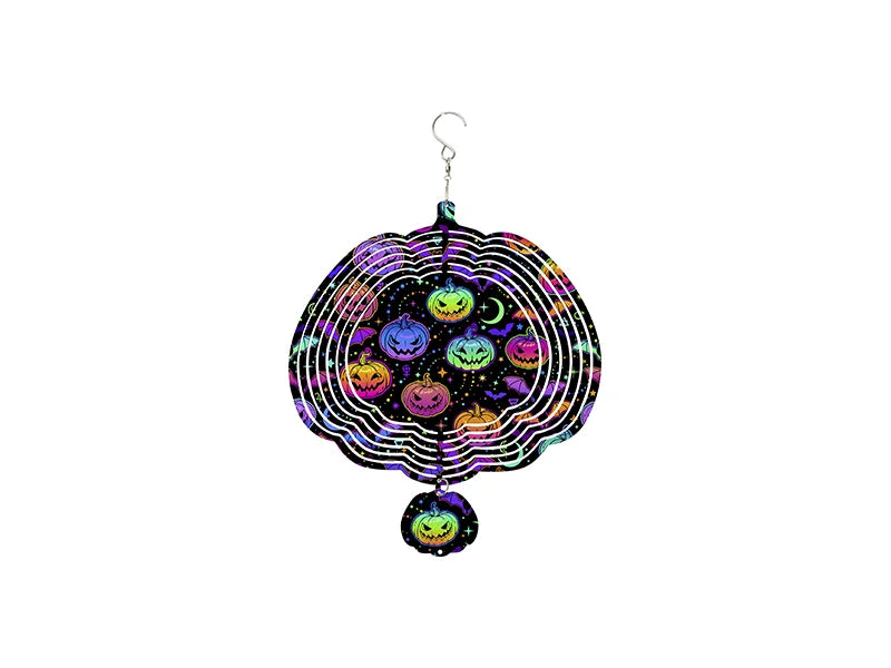 Double-Sided Sublimation Blanks Aluminium Wind Spinner (Pumpkin, 10 inch)