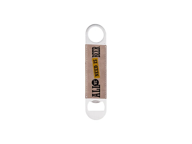 Sublimation PU Stainless Steel Bottle Opener (Gray, 17.7*4cm)