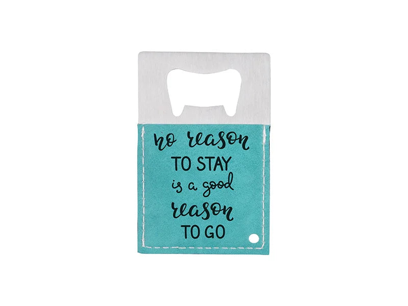 Sublimation PU Stainless Steel Bottle Opener (Green, 8.5*5.5cm)