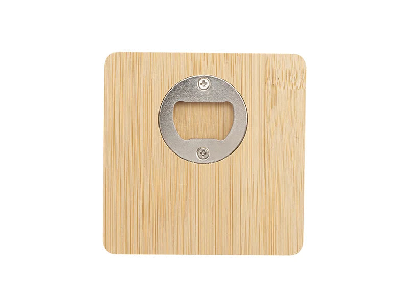 Sublimation Bamboo Bottle Opener Mug Coaster(Square, φ90mm)