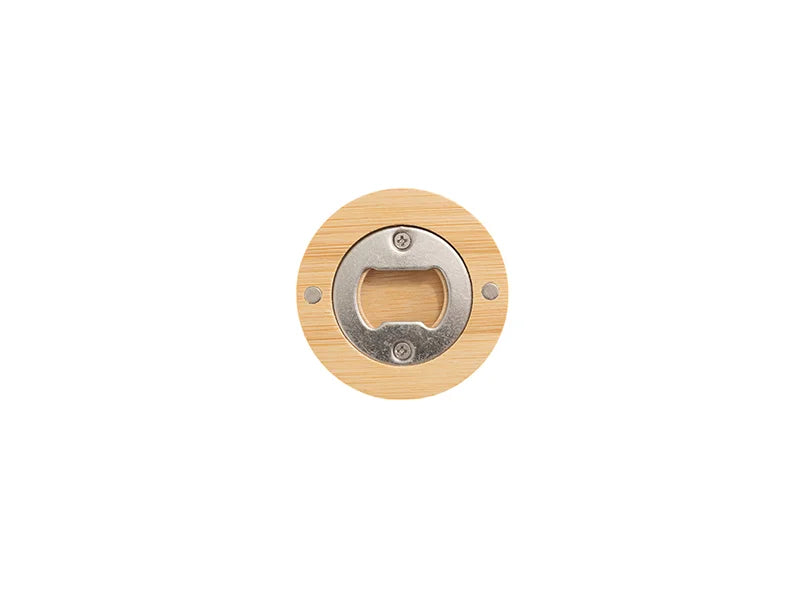 Sublimation Round Bamboo Bottle Opener(φ6cm)