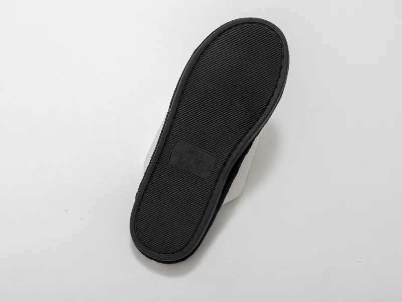 Sublimation Adult Fuzzy Slippers (White/Black, 36-37#)