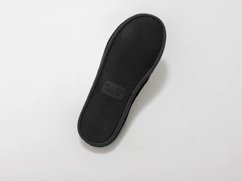 Sublimation Adult Fuzzy Slippers (White/Black, Female 38-39#)