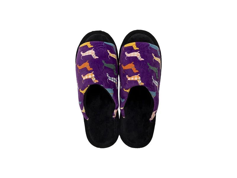Sublimation Adult Fuzzy Slippers (White/Black, 40-41#)
