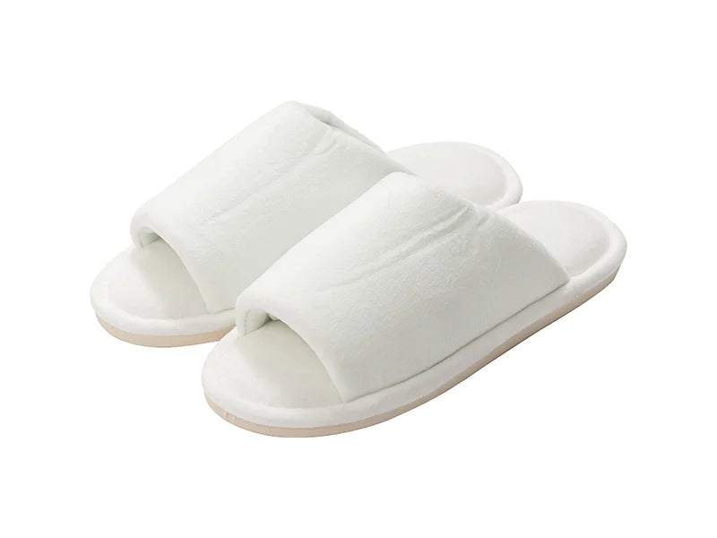 Sublimation Adult Fuzzy Slippers(Full White, 36-37#)