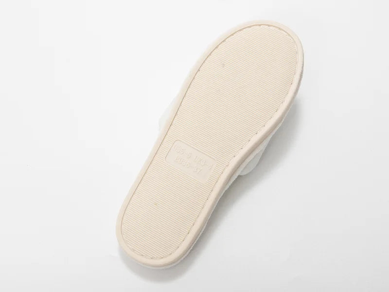 Sublimation Adult Fuzzy Slippers  (Full White, 36-37#)