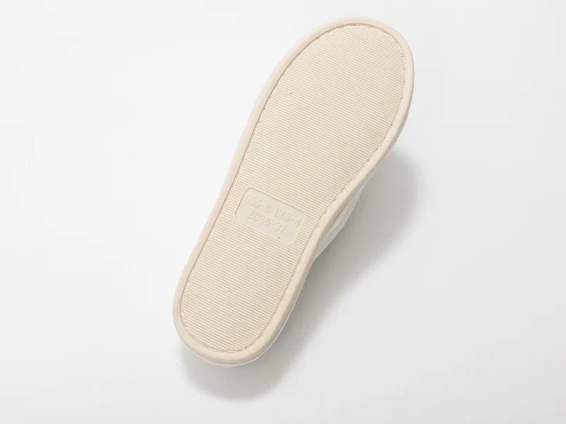 Sublimation Adult Fuzzy  Close Toe Slippers (Full White, 36-37#)