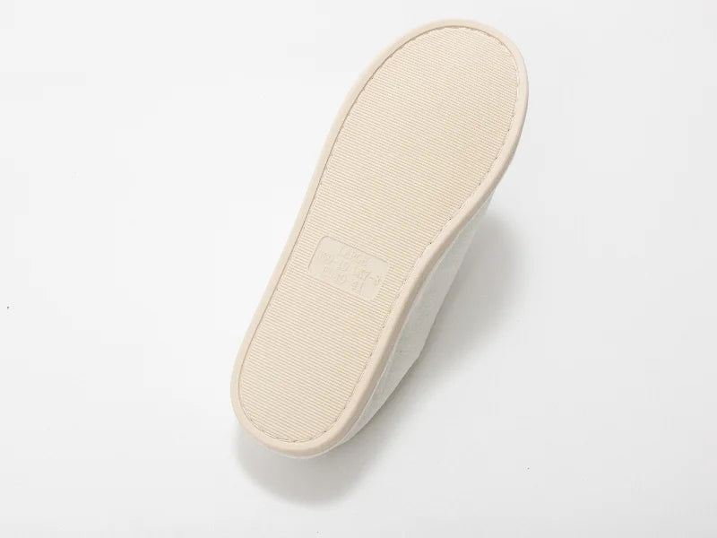 Sublimation Adult Fuzzy  Close Toe Slippers (Full White, 40-41#)