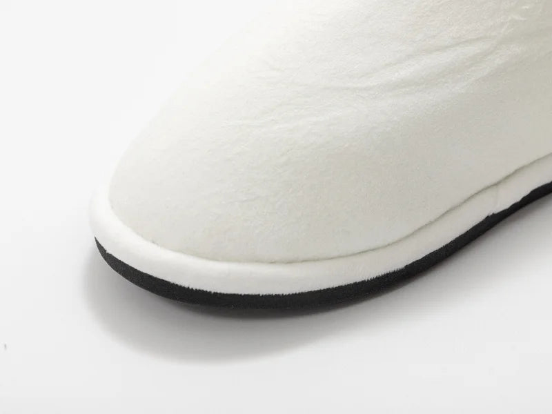 Sublimation Adult Fuzzy  Close Toe Slippers (Full White, 44-45#)