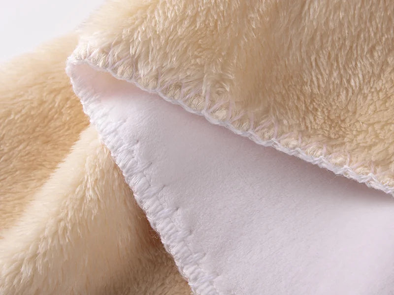Arctic Fleece Lined Sublimation Microfiber Blanket(Khaki/White, 76*101cm/30inchx 40inch)