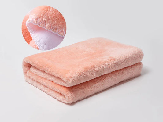 Arctic Fleece Lined Sublimation Microfiber Blanket(Pink/White, 76*101cm/30inchx 40inch)