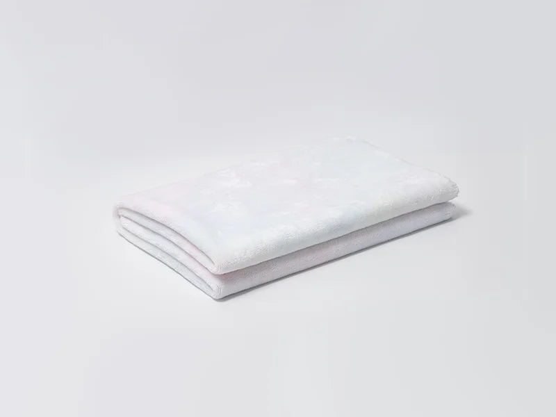 Tie Dyed PV Fleece Lined Sublimation Minky Blanket(White, 127*152cm/50inchx 60inch)