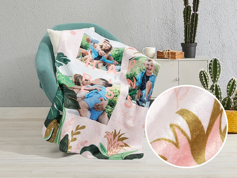 Tie Dyed Faux Fur Lined Sublimation Minky Blanket(White, 76*101cm/30inchx 40inch)