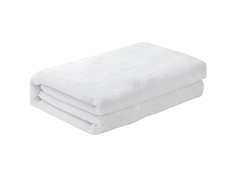 Sherpa Lined Sublimation Minky Blanket(Khaki/White, 76*101cm/30inchx 40inch)