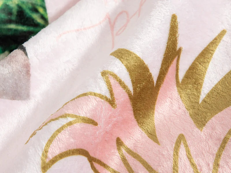 Sherpa Lined Sublimation Minky Blanket(Full White, 76*101cm/30inchx 40inch)