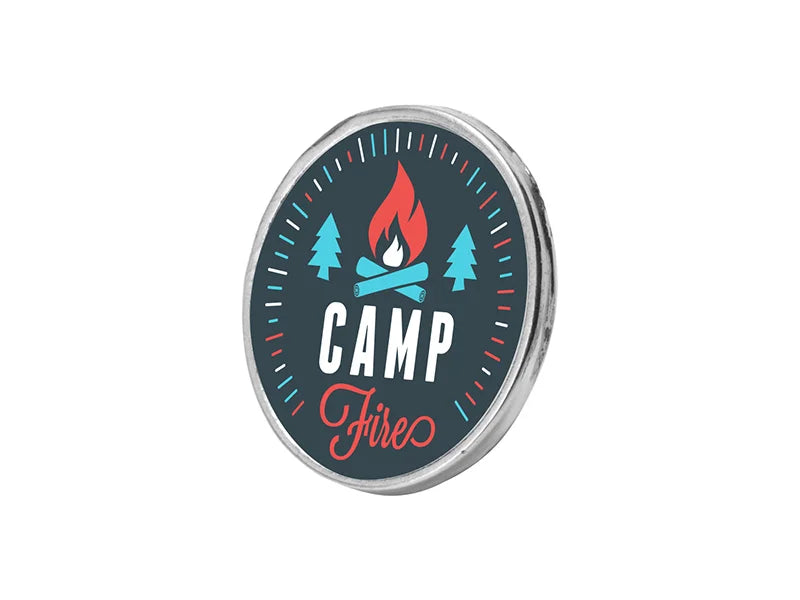 Sublimation Metal Badge (Round, Silver)