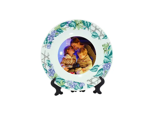 Sublimation 7.5inch Rim Plate with Vine