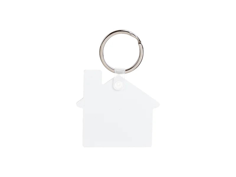 Sublimation Blanks Plastic Keyring (House, 5.3*5cm)