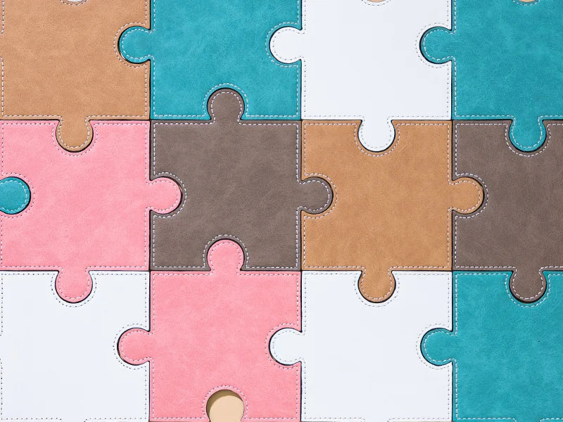 PU Puzzle Coaster(Green, 12*12cm)