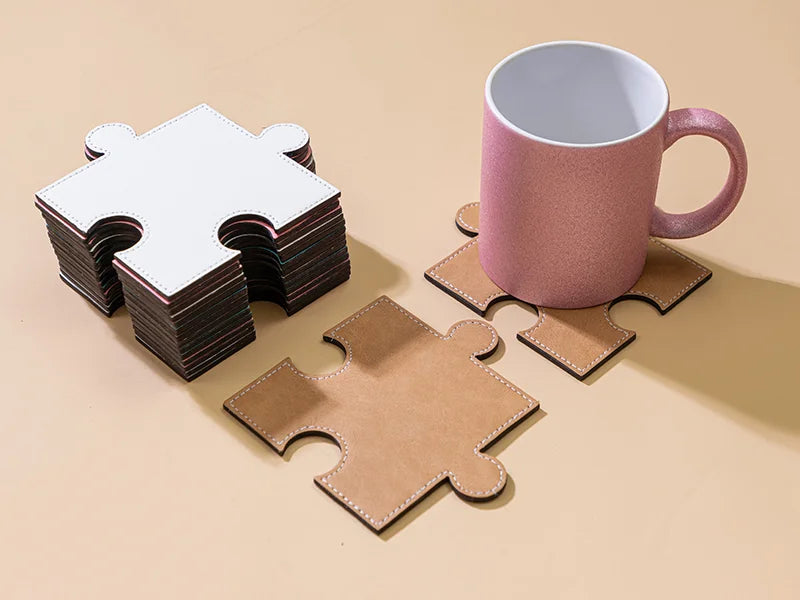 PU Puzzle Coaster(Brown, 12*12cm)