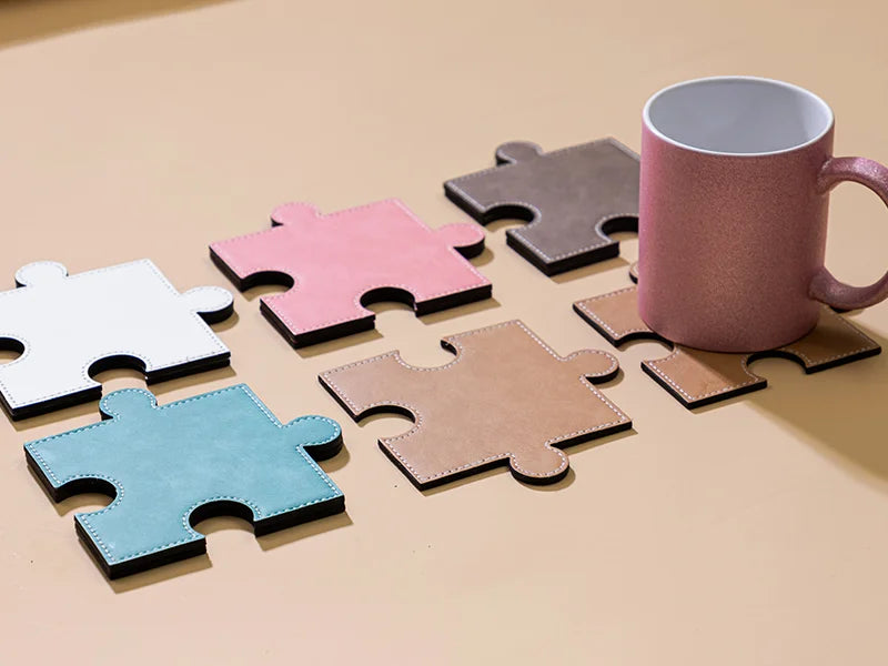 PU Puzzle Coaster(Dark Gray, 12*12cm)