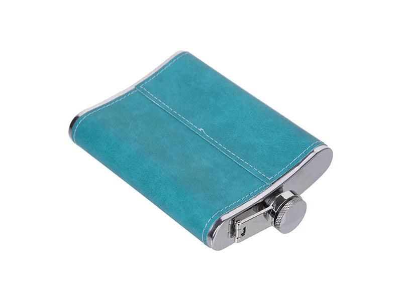Sublimation 8oz/240ml Stainless Steel Flask with PU Cover (Green)