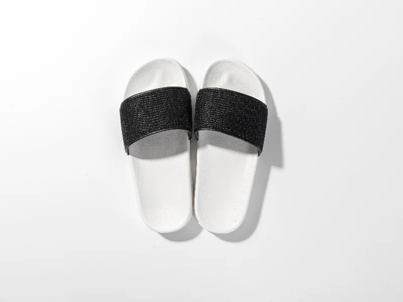 Adult Slippers w/ Sublimation PU Leather ( White Sole)