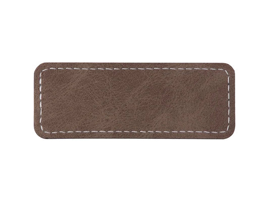 Sublimation PU Leather Badge Name Tag (Gray, Small Rectangle)
