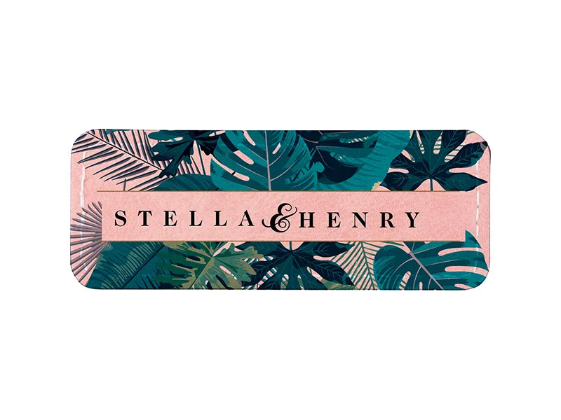 Sublimation PU Leather Badge Name Tag (Pink, Small Rectangle)