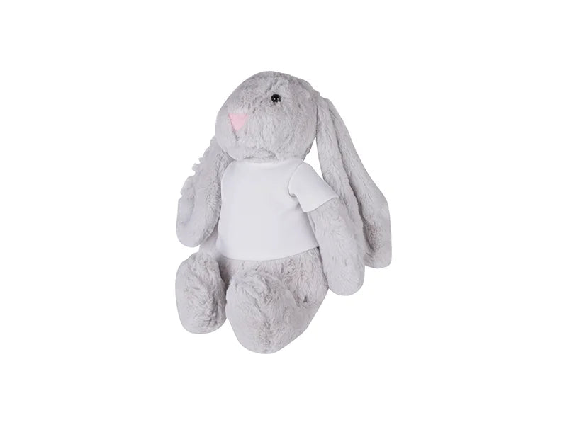 Sublimation 30cm Plush Bunny w/ Shirt (Light Gray)