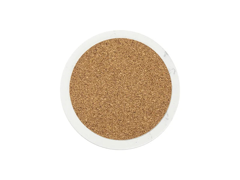 Sublimation Round Marble Texture Coaster w/ Cork (φ10cm/ 3.94inch)