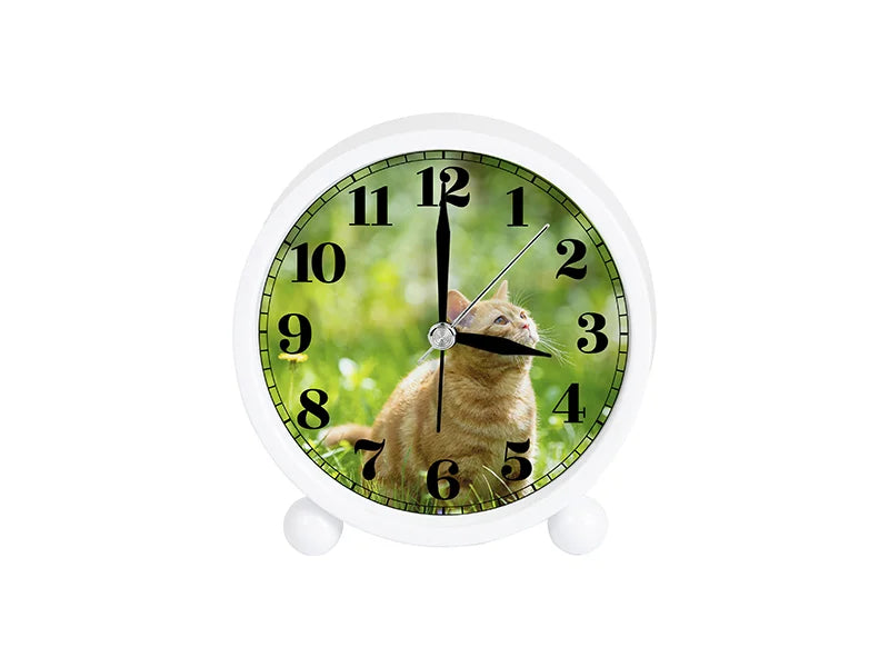 Sublimation Blank Alarm Clock w/ Sublimatable Alu Insert(10.5*10.7*4cm)