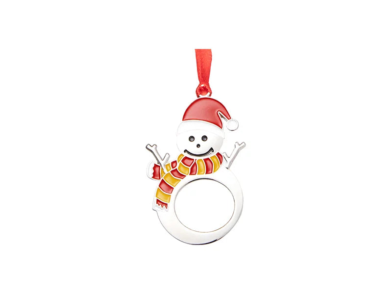 3inch Sublimation Metal Christmas Snowman Ornament