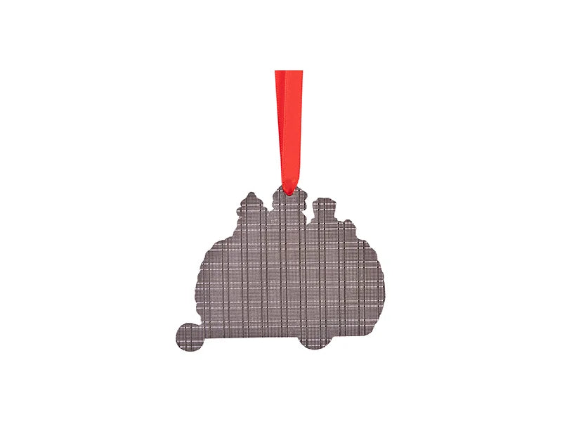 3” Sublimation Blank Santa's Van Metal Ornament