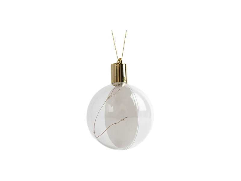 Sublimation 8cm RND Plastic Christmas Ball Ornament w/String(Clear w/Mix light)