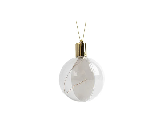 Sublimation 8cm RND Plastic Christmas Ball Ornament w/String(Clear w/Mix light)
