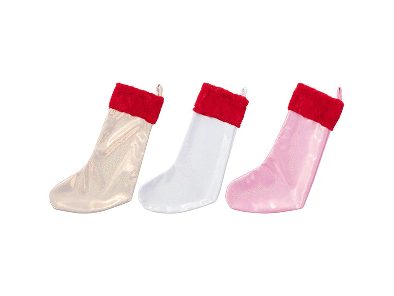 Sublimation Blanks Glitter Christmas Stocking (Pink)