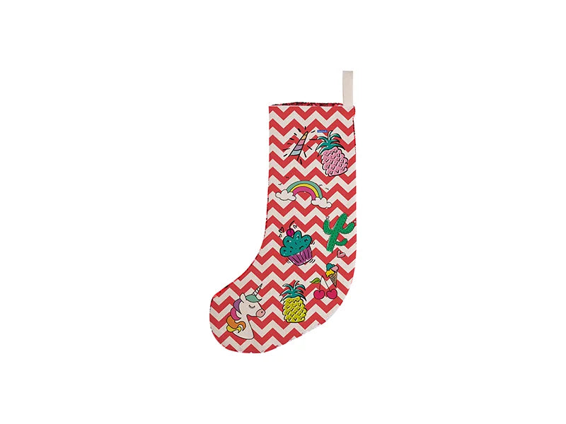 Sublimation Sequin Christmas Stocking (Red/White)