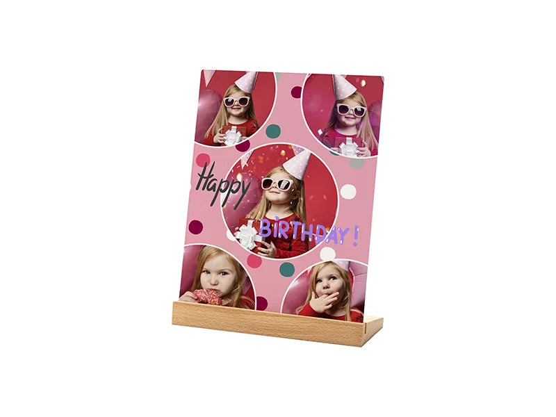 Sublimation Glass Frame w/ Wood Base(203*254*30mm)