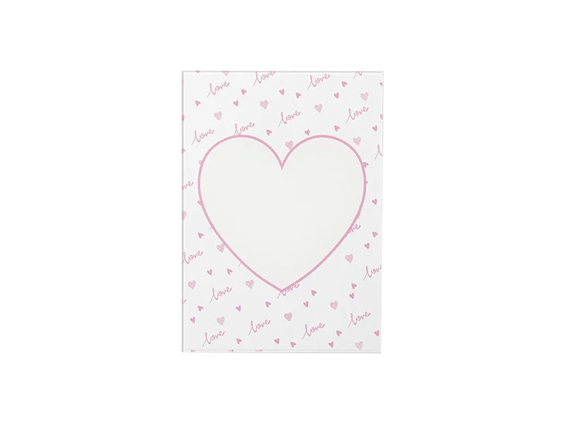 Sublimation Blanks Retangular Glass Photo Frame w/ White Patch (Red LOVE, 12.7*17.8cm)