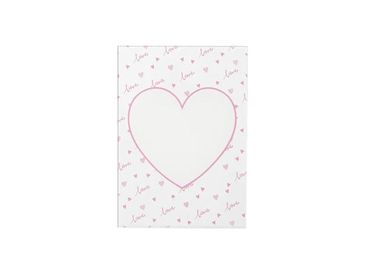 Sublimation Blanks Retangular Glass Photo Frame w/ White Patch (Red LOVE, 12.7*17.8cm)