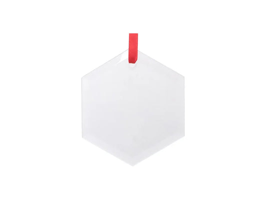 Sublimation 3inch Glass Ornament (Hexagon)