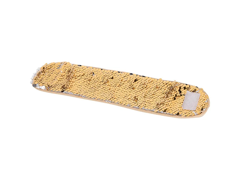 Sublimation Sequin Bracelet (Gold W/ White)